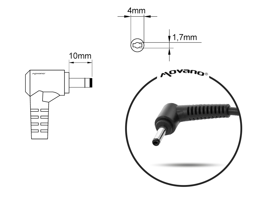 Zasilacz samochodowy do laptopa Dell 19.5V 90W 4,0x1,7mm - obrazek 5
