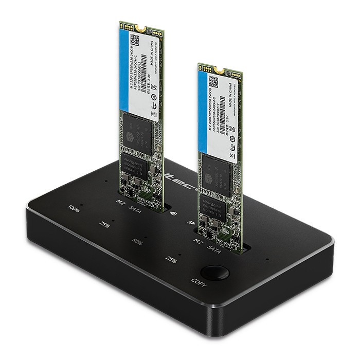 Stacja dokująca dla dysków 2 x SSD M.2 USB-C Qoltec