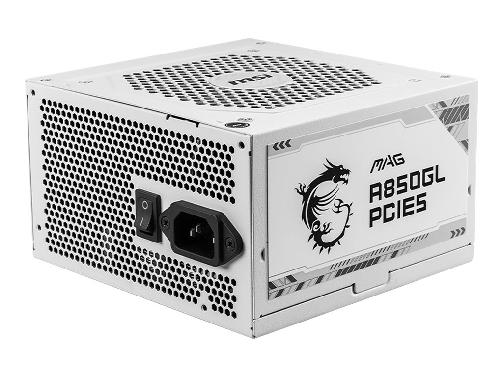 Zasilacz ATX 850W MSI MPG A850GL PCIE5 WHITE Modularny 80 Plus Gold