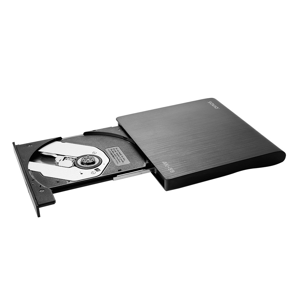 DVD R/RW USB Type-C USB-A Savio Czarny - obrazek 4
