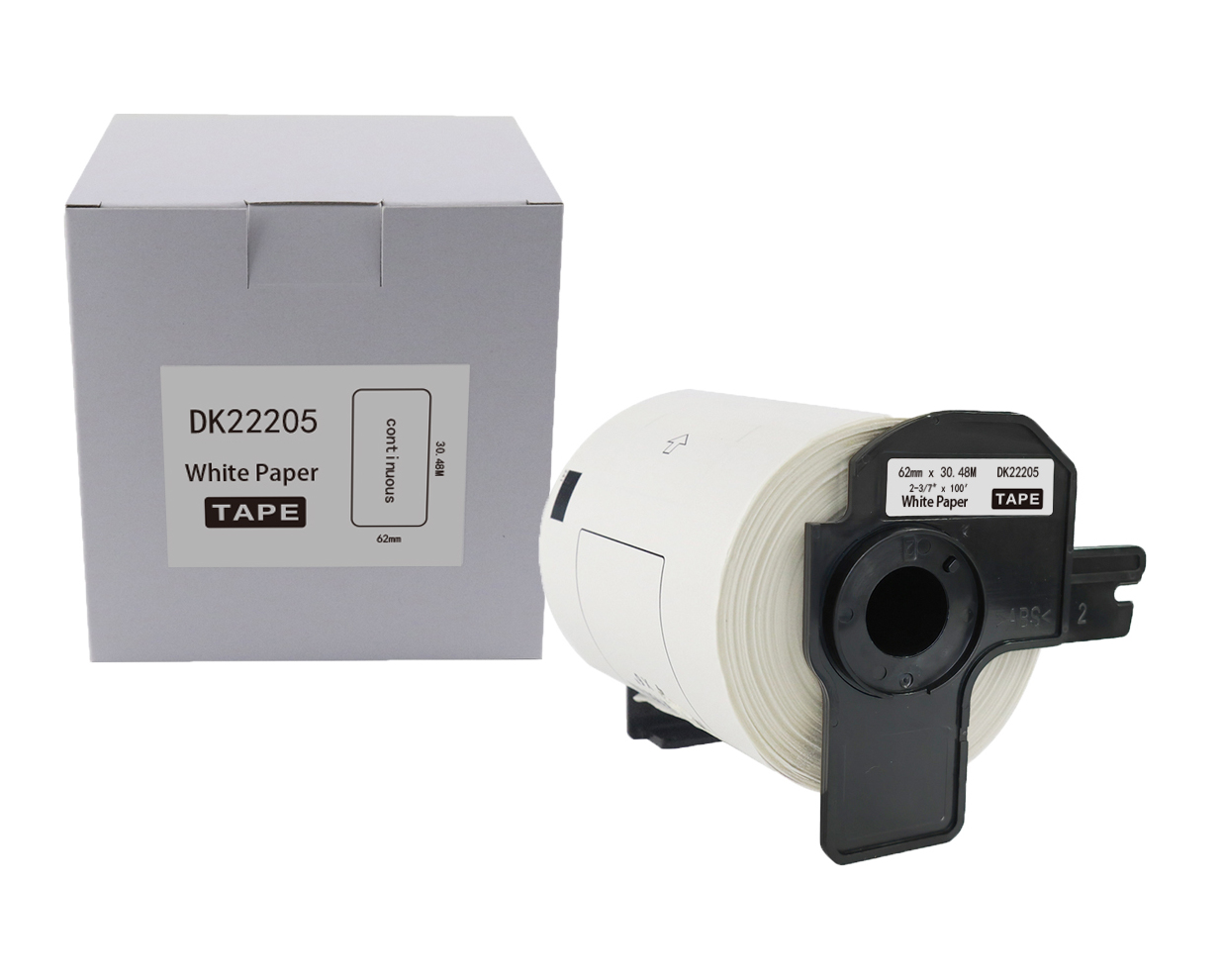 Etykiety Brother DK22205 Zamiennik 62mm x 30,48m