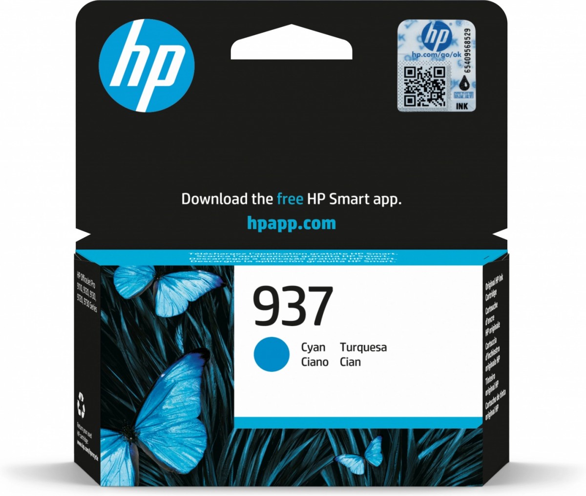 Tusz HP 937 4S6W2NE Cyan 800 str.