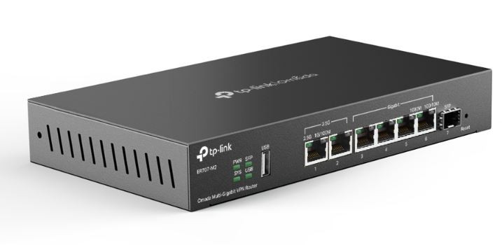 Router TP-Link ER707-M2 VPN Omada, 2x2.5GbE 5x1GbE USB - obrazek 2