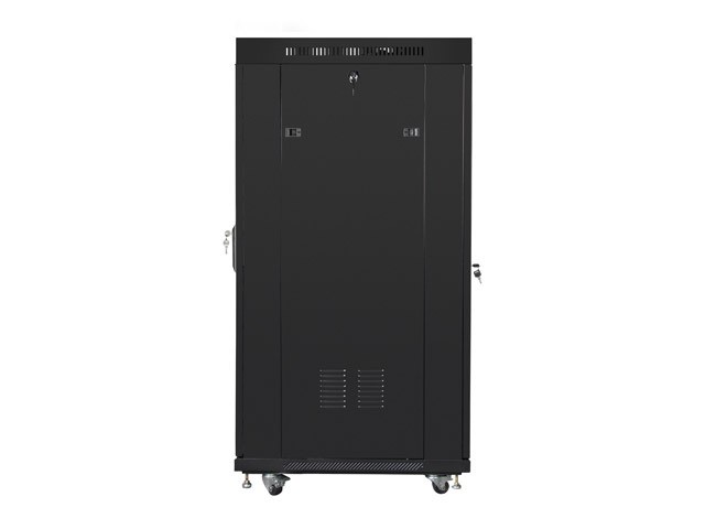 Szafa stojąca rack 19" 27U 600x800mm czarna (drzwi przednie szklane) LCD Lanberg - obrazek 2