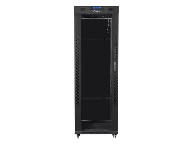 Szafa stojąca rack 19" 37U 600x800mm czarna (drzwi przednie szklane) LCD Lanberg - obrazek 5