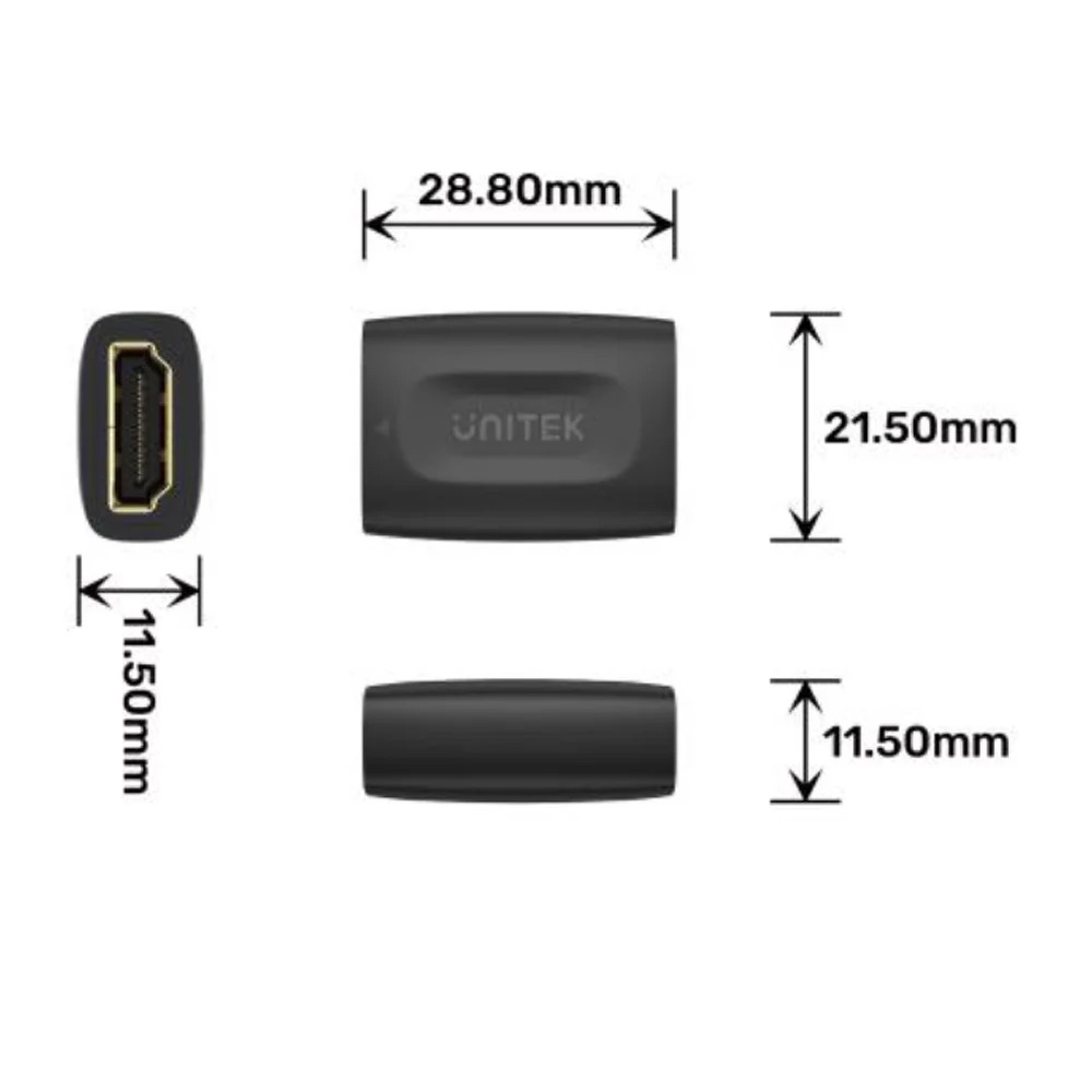 Adapter HDMI żeński na HDMI żeński Łącznik Unitek - obrazek 2