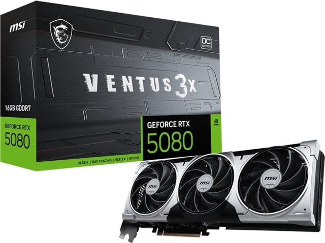 GeForce RTX 5080 16GB MSI Ventus 3X OC Plus