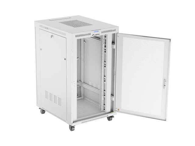 Szafa stojąca rack 19" 27U 800x1000mm szara (drzwi przednie perforowane) LCD Lanberg - obrazek 2