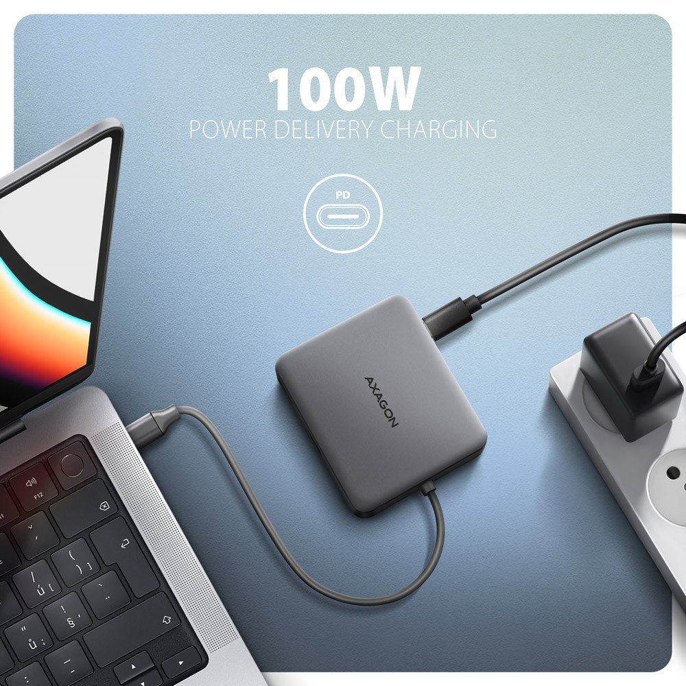 Stacja dokująca do laptopa USB Type-C 4K 1x HDMI 1x Ethernet 2x USB 3.0 1x USB-C PD 100W Axagon - obrazek 4