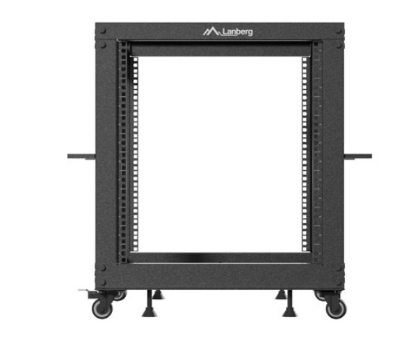 Szafa stojąca Open Rack rack 19'' 12U 600x600-1100mm regulowana Czarna Langberg - obrazek 3