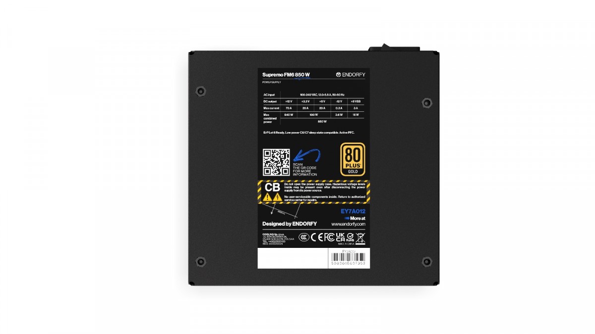 Zasilacz ATX 850W Endorfy Supremo FM6 80 Plus Gold - obrazek 4