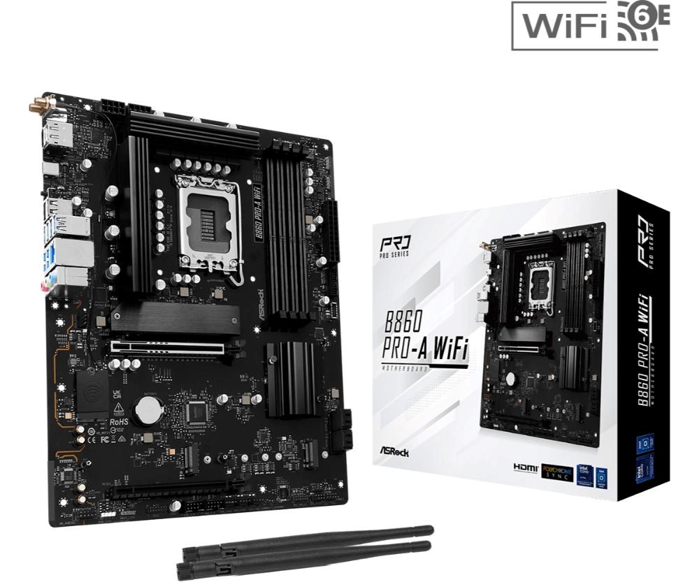 Płyta Socket LGA1851 ASRock B860 Pro-A WiFi