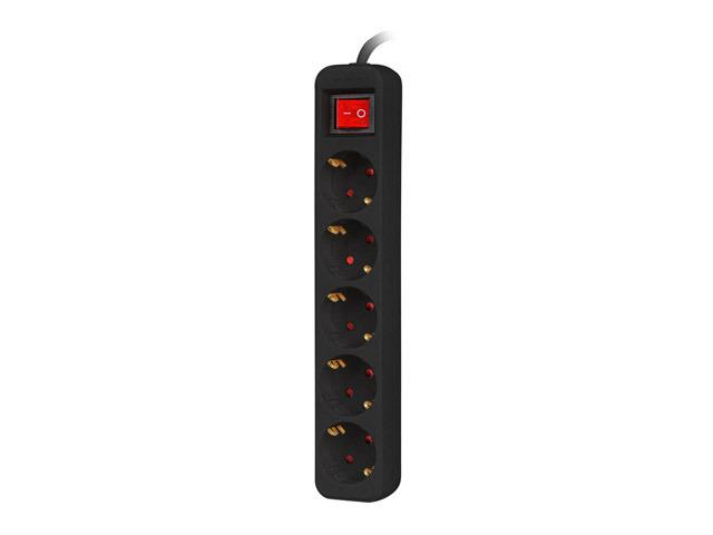 Listwa zasilająca Lanberg 5 gniazd 1.5m Czarna - obrazek 3