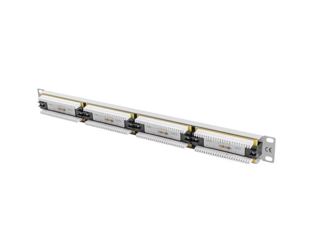 Patchpanel 19" 1U 24 porty kat.6 UTP Szary Lanberg - obrazek 2