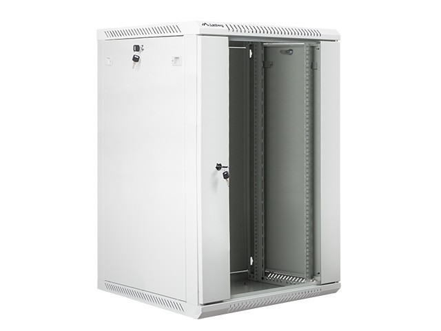 Szafa wisząca rack 19" 18U 600x600mm szara (drzwi przednie szklane) Lanberg - obrazek 2
