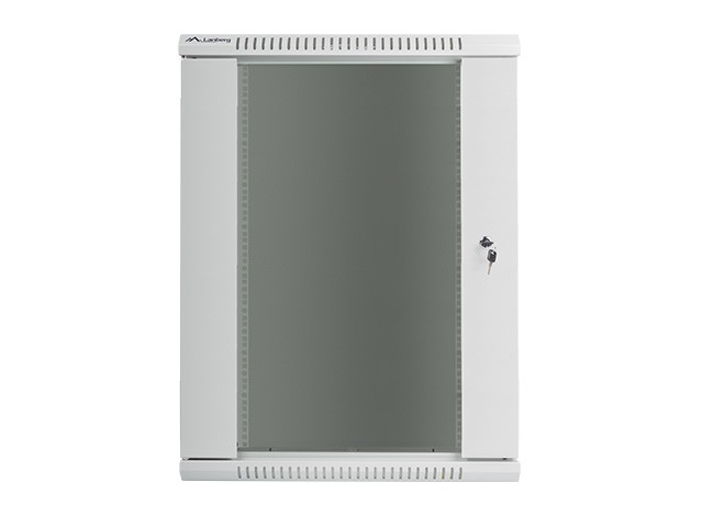 Szafa wisząca rack 19" 18U 600x600mm szara (drzwi przednie szklane) Lanberg - obrazek 3