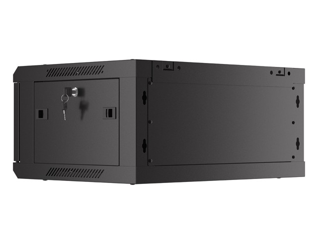 Szafa wisząca rack 19'' 4U 600x450mm szara (drzwi przednie perforowane) Langberg - obrazek 5