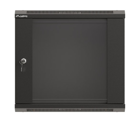 Szafa wisząca rack 19'' 9U 540x350mm szara (drzwi przednie szklane) Langberg - obrazek 2