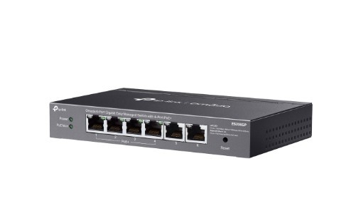 Switch TP-Link ES206GP  6x10/100/1000 MB/s PoE Omada Easy Managed - Metalowa obudowa