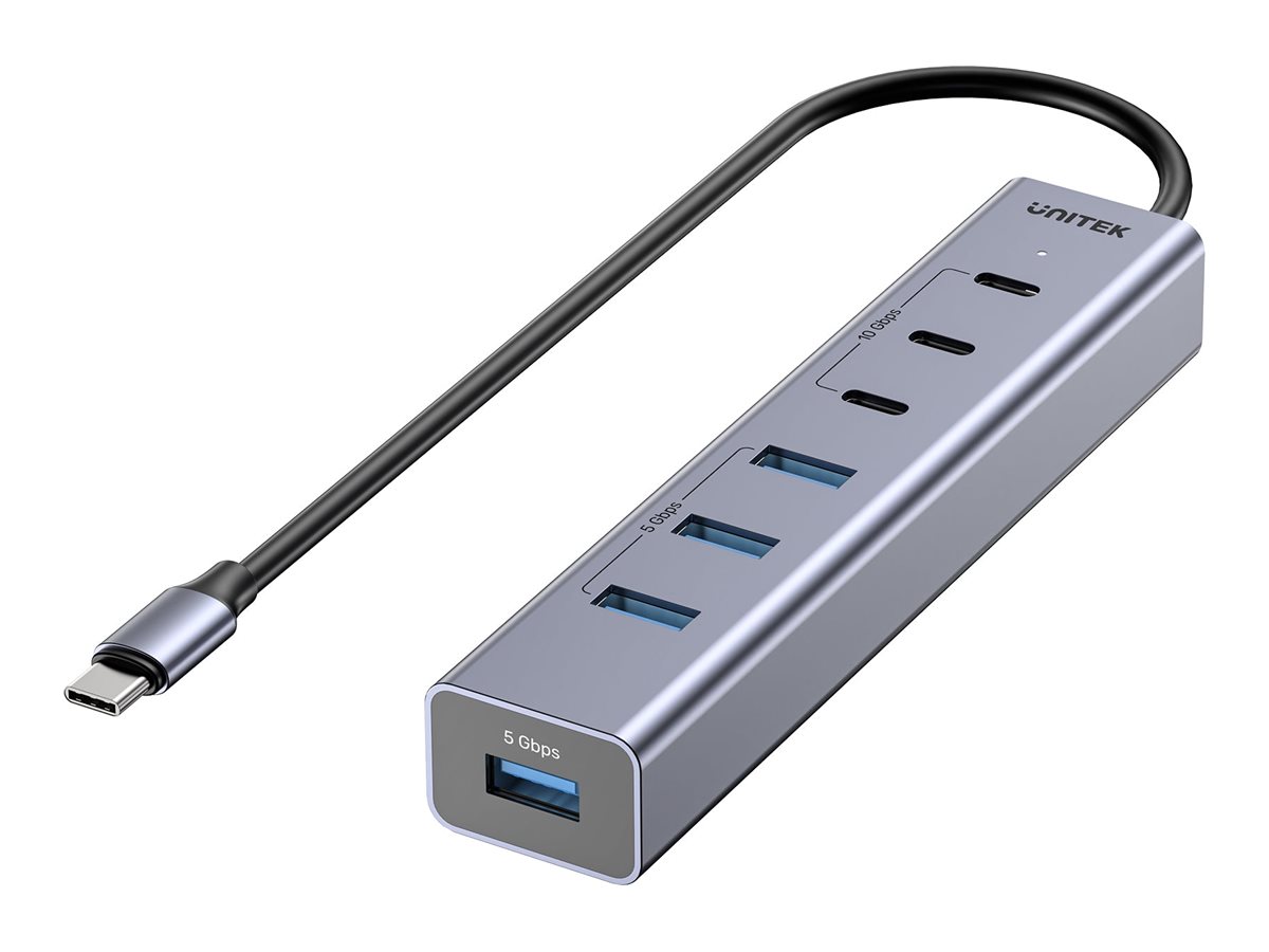 HUB USB-C 7 portowy 4x USB-A i 3x USB-C Unitek