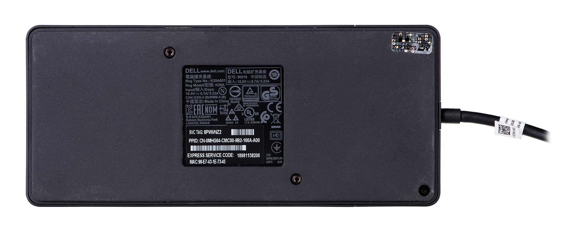Stacja dokująca Dell WD19 180W POLEASINGOWA - obrazek 3