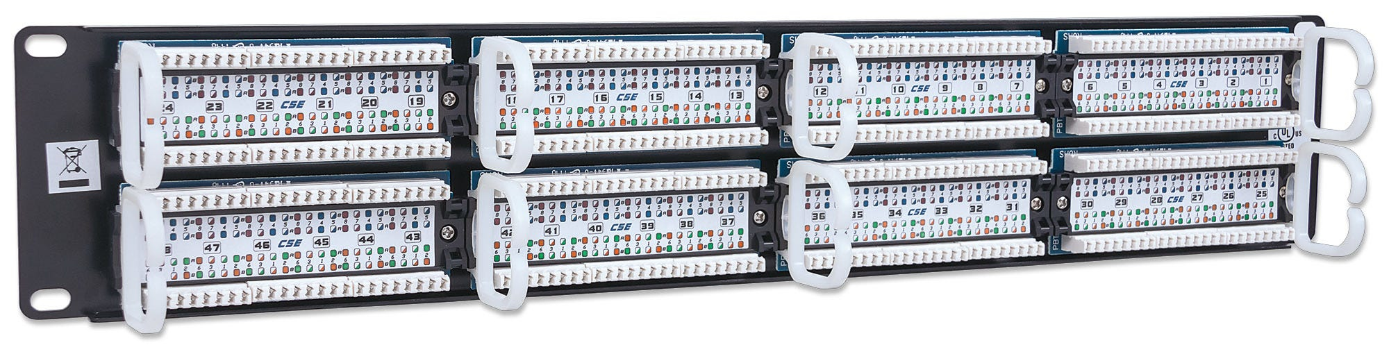 Patchpanel 19" 2U 48 portów UTP kat. 5e Czarny Intellinet - obrazek 3