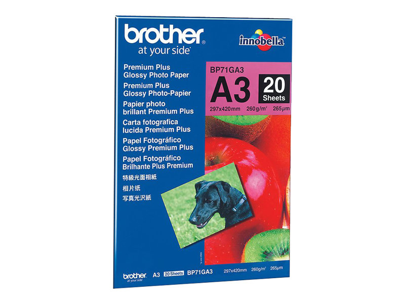 Papier Brother A3 260g Glossy 20 szt.