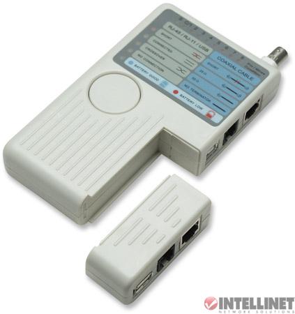 Tester okablowania RJ45, RJ11, BNC USB Manhattan