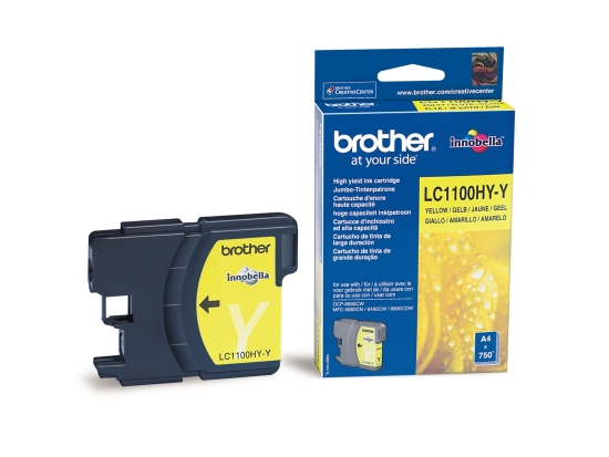 Tusz Brother LC1100HYY Yellow 750 str. - obrazek 3
