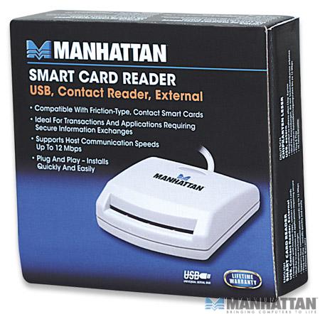 Czytnik kart Smart Card USB Manhattan Biały - obrazek 5
