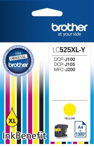 Tusz Brother LC525XLY Yellow 1300 str.