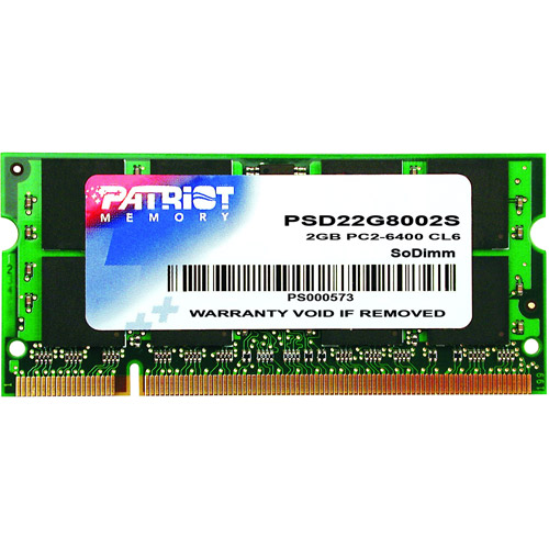 SODIMM PC-800 DDR2 2GB CL 6.0 Patriot
