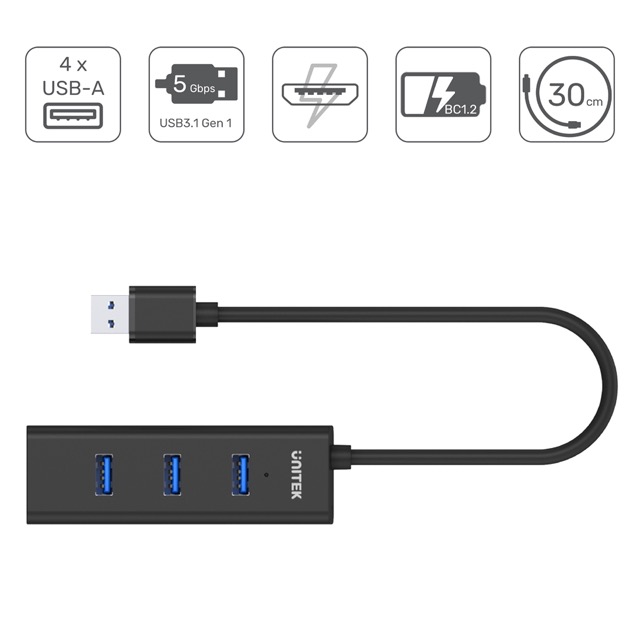HUB USB 3.0 4 portowy Unitek - obrazek 3