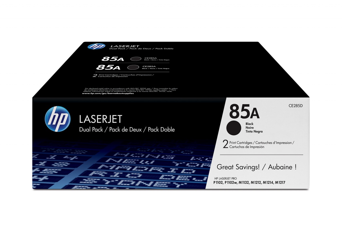 Tonery HP 85A CE285AD Black 2x1600 str.