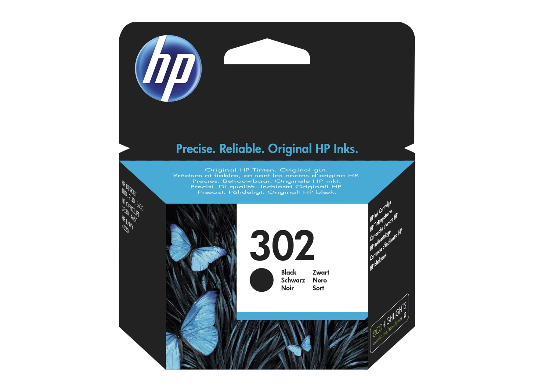 Tusz HP 302 F6U66AE Black 190 str.