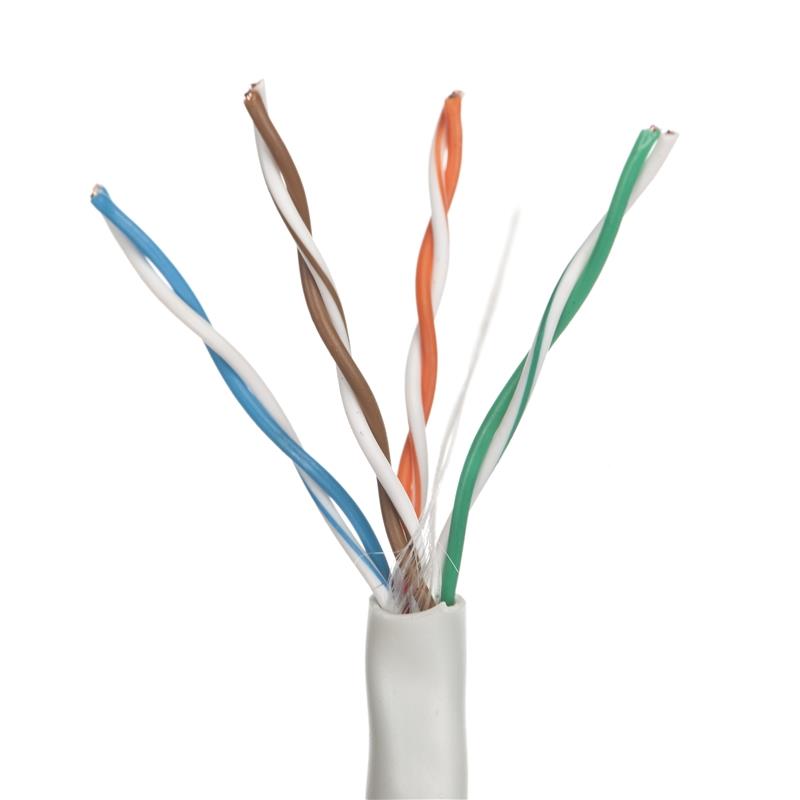 Kabel sieciowy UTP skrętka, Drut 305 m kat. 5E CU Szary Alantec - obrazek 2