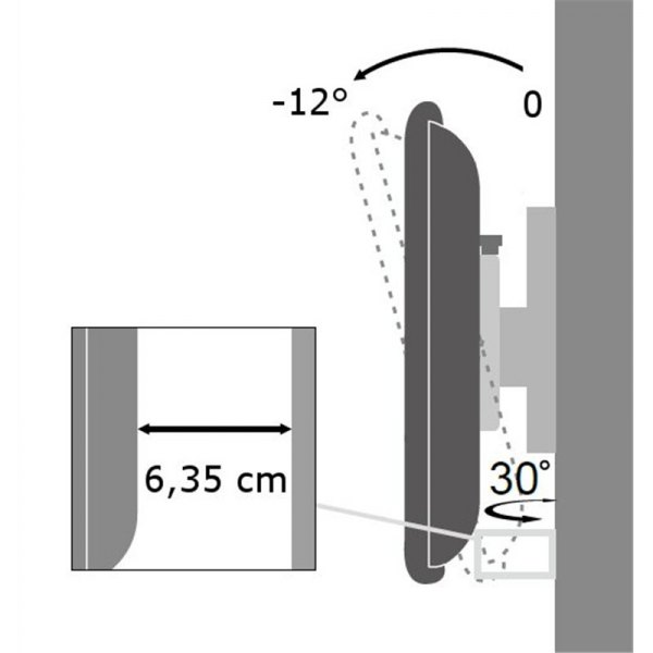 Uchwyt do mocowania LCD 19" - 37" - 25kg Ścienny Techly - obrazek 4