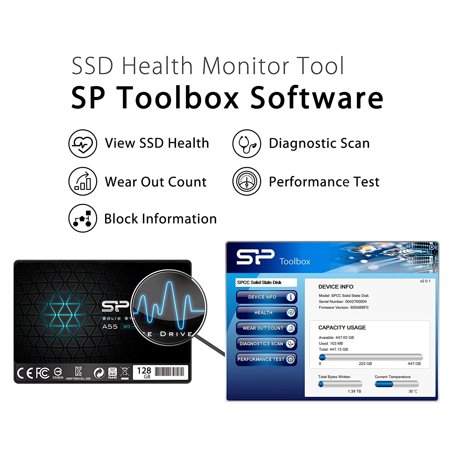 SSD 2.5" 128GB Silicon Power Ace A55 - obrazek 2
