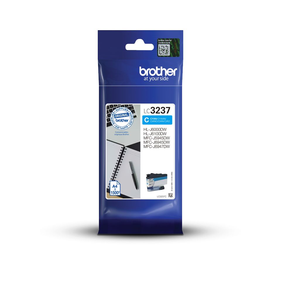 Tusz Brother LC3237C Cyan 1500 str. - obrazek 2