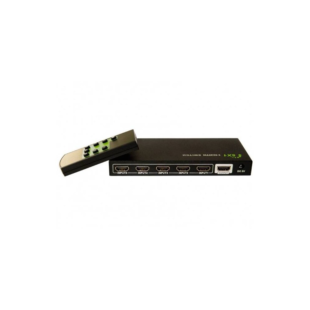 Przełącznik - Switch HDMI 5/1 - 5 nadajników - 1 odbiornik Techly