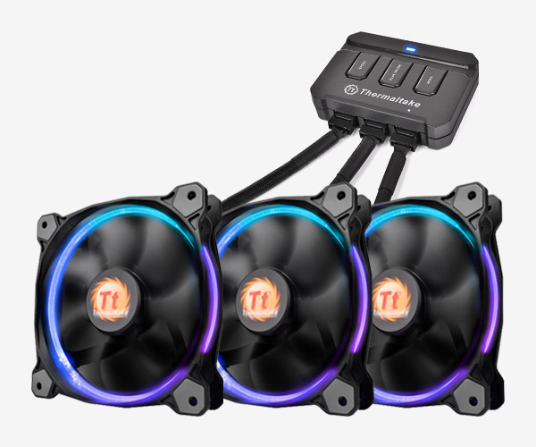 Wentylator 120 mm Thermaltake Riing 12 LED RGB 256 Color 3-Pack