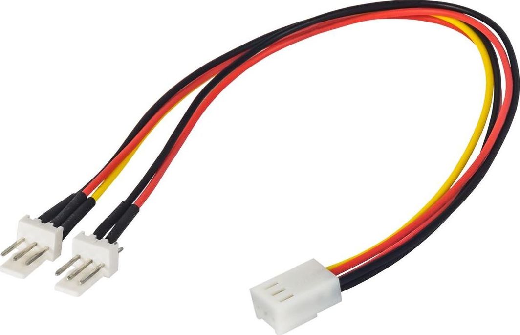 Adapter zasilania wentylatora 3-pin do 2 x 3-pin 15cm Akyga