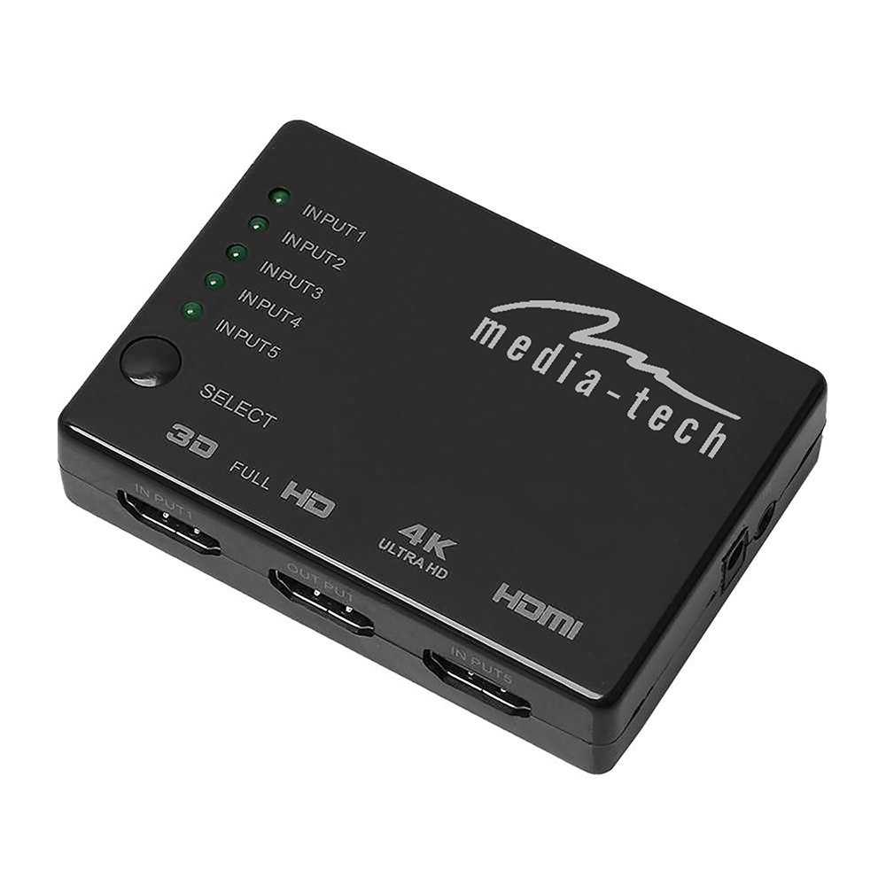 Przełącznik - Switch HDMI 5/1 - 5 nadajników - 1 odbiornik Media-Tech