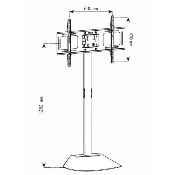 Stojak podłogowy do TV 32 - 70" 45kg regulowany Techly - obrazek 4