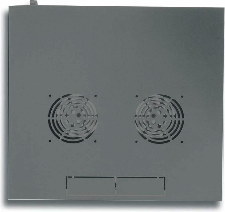 Szafa wisząca rack 19'' 6U 500x450 mm czarna (drzwi przednie szklane, zmontowana) Techly - obrazek 3
