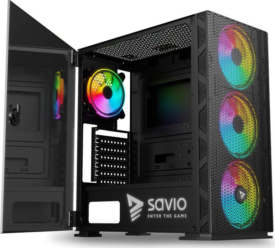 Obudowa Savio Raptor X1 ARGB Mesh/Glass - obrazek 2