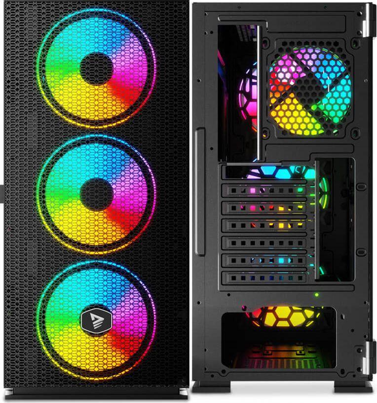 Obudowa Savio Raptor X1 ARGB Mesh/Glass - obrazek 3