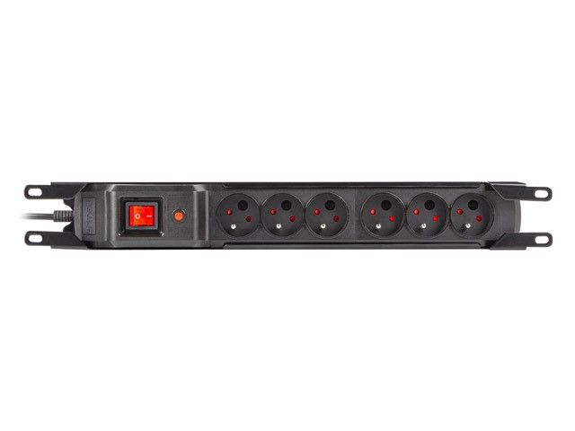 Listwa zasilająca Armac MULTI M6 Rack 6 gniazd 5m Schuko Czarna Rack 19" - obrazek 3