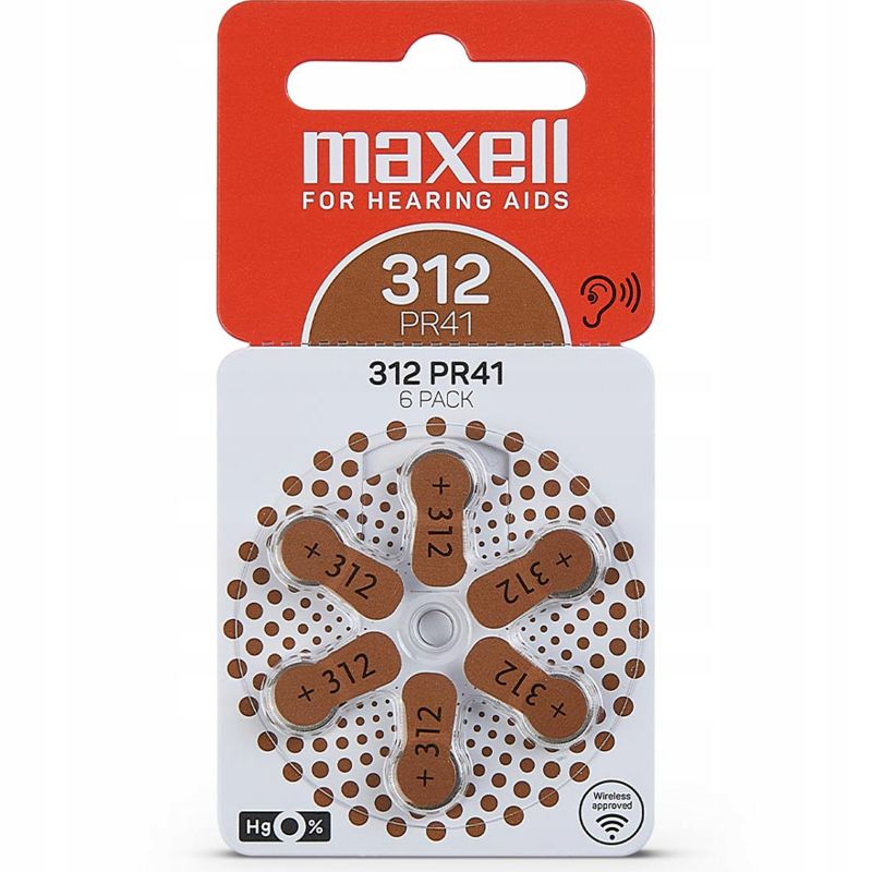 Bateria 312 PR41 6 szt. Maxell
