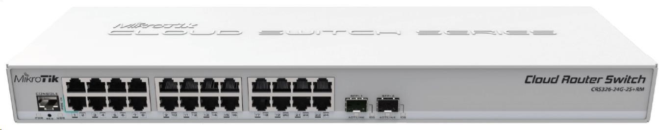 Router MikroTik CRS326-24G-2S+RM 24xLAN, 2xSFP+